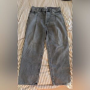 Agolde Men's Charcoal Straight Jeans